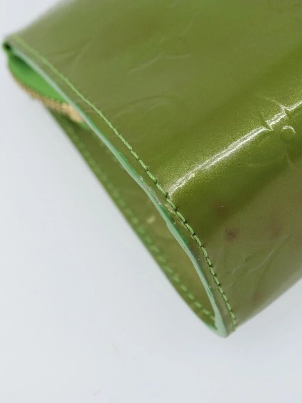 LOUIS VUITTON Monogram Vernis Trousse cosmetics Pouch Green M93649 Auth bs33617 - Picture 12 of 15